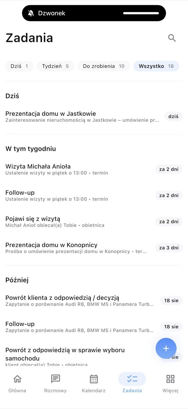 Tasks in the SOMPLE app
