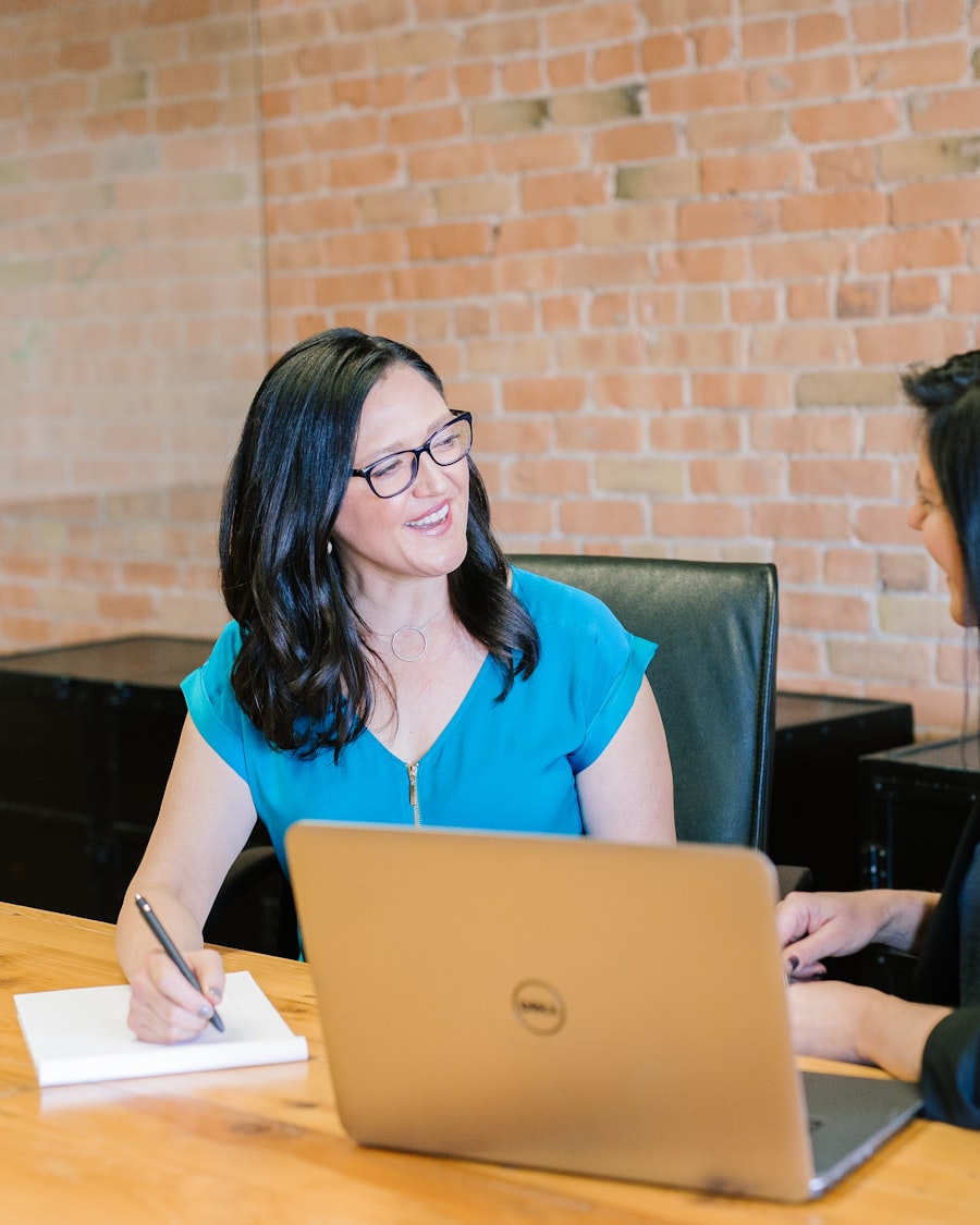 Advisor talking with a client